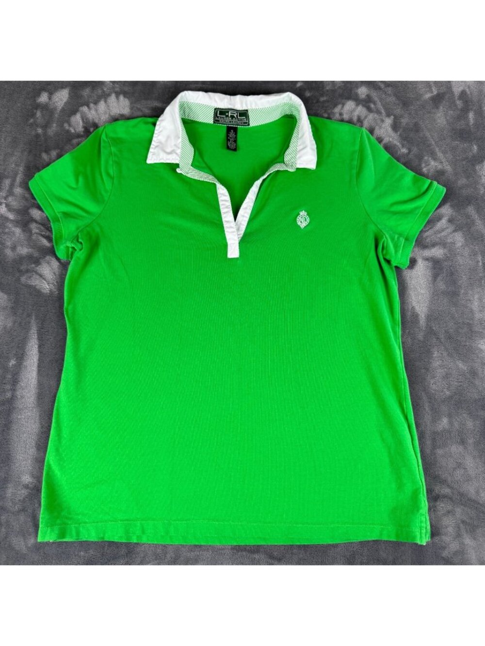 Ralph Lauren LRL Lauren Active Crest Polo Bright Green Preppy XL Shirt Coastal
